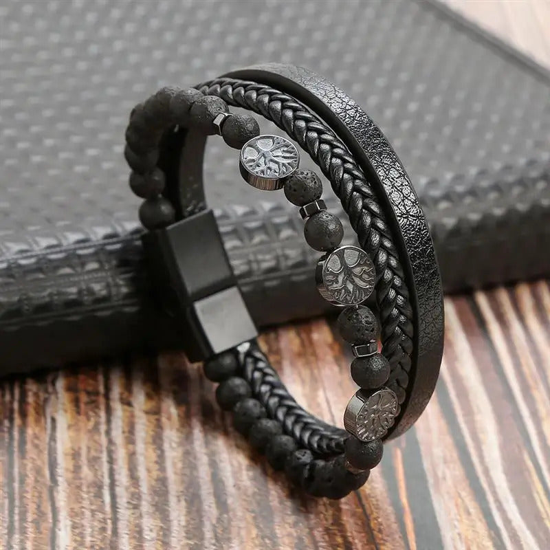 Bracelet Homme Luxe | Artisan Cuir Tissé