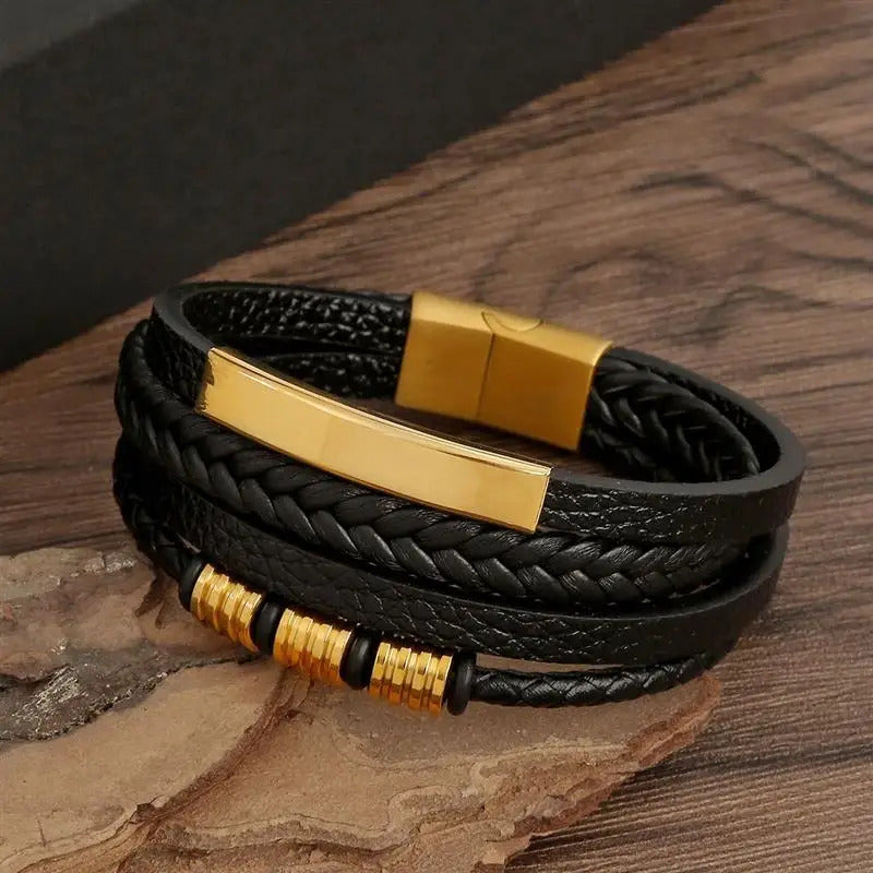 Bracelet Homme Luxe | Artisan Cuir Tissé