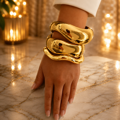 Bijou sculpte : le bracelet manchette élégant pour femme