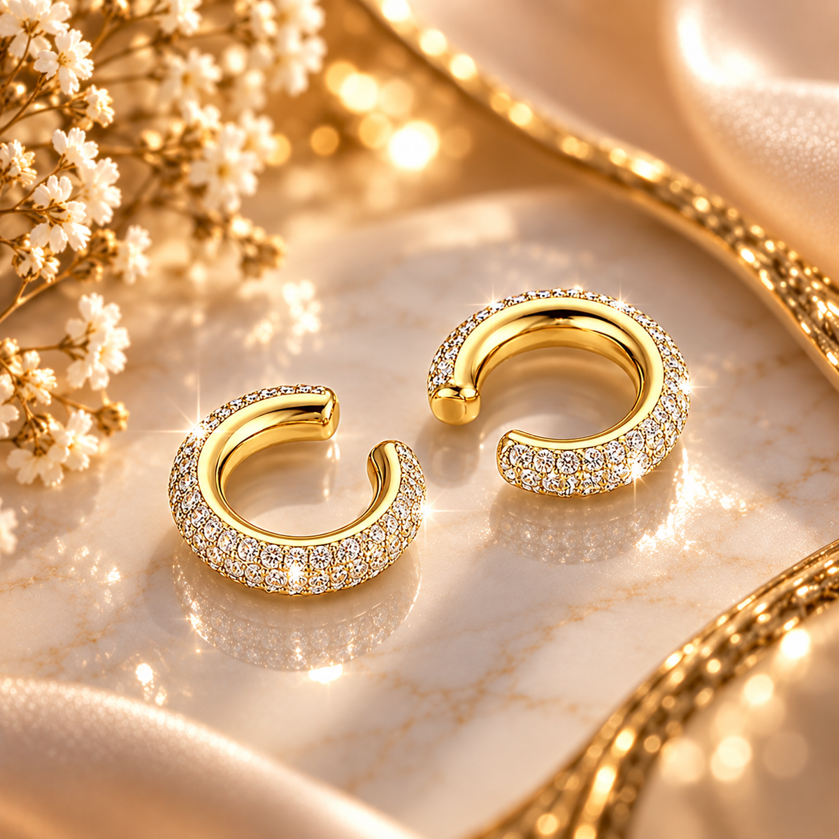 Bijoux d'oreilles clip en forme de C ultra confortables.