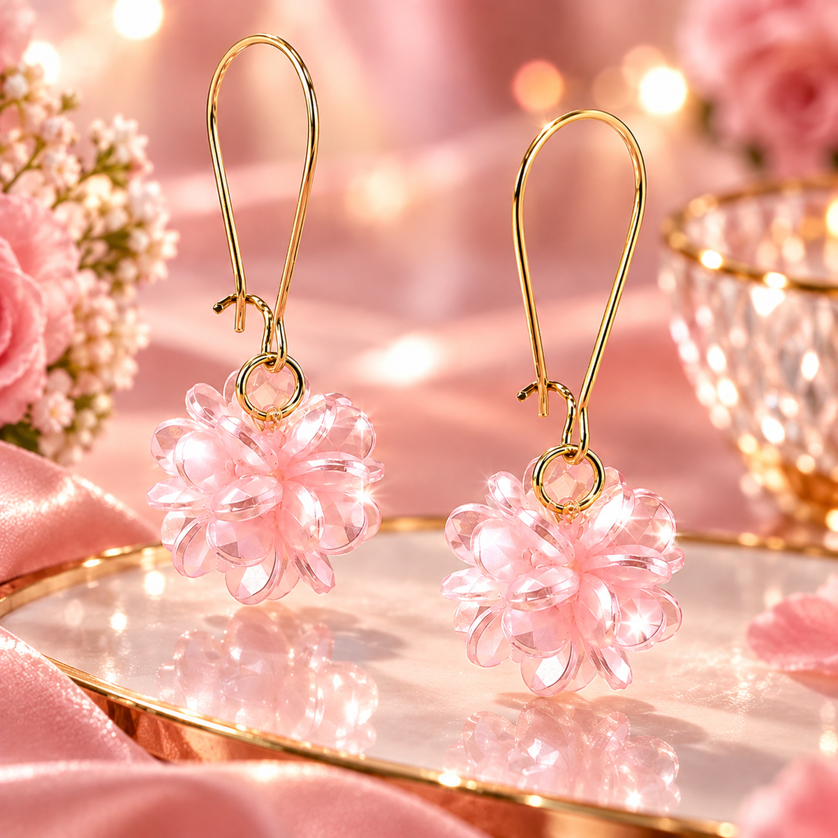 Boucles d'oreilles pétale raffinées au style naturel et intemporel.