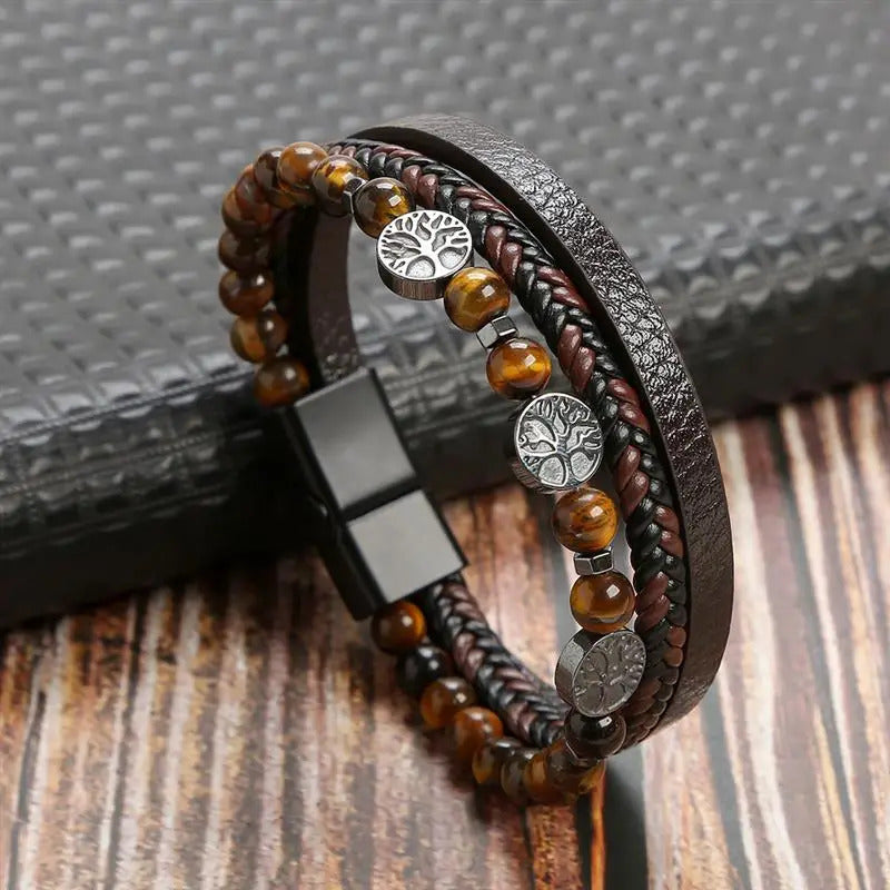 Bracelet Homme Luxe | Artisan Cuir Tissé