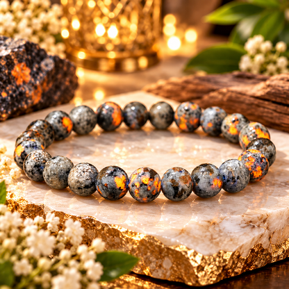 Bracelet de perles en œil de tigre au style audacieux.