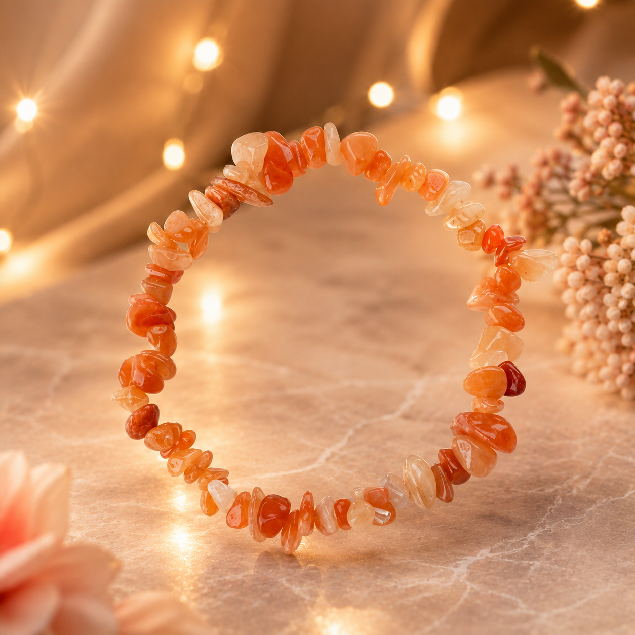 Bracelet en pierres naturelles pour le bien-être au poignet