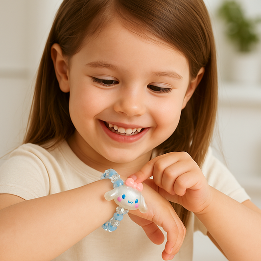 Bracelet enfant fille Kawaii avec perles colorées et pendentif mignon