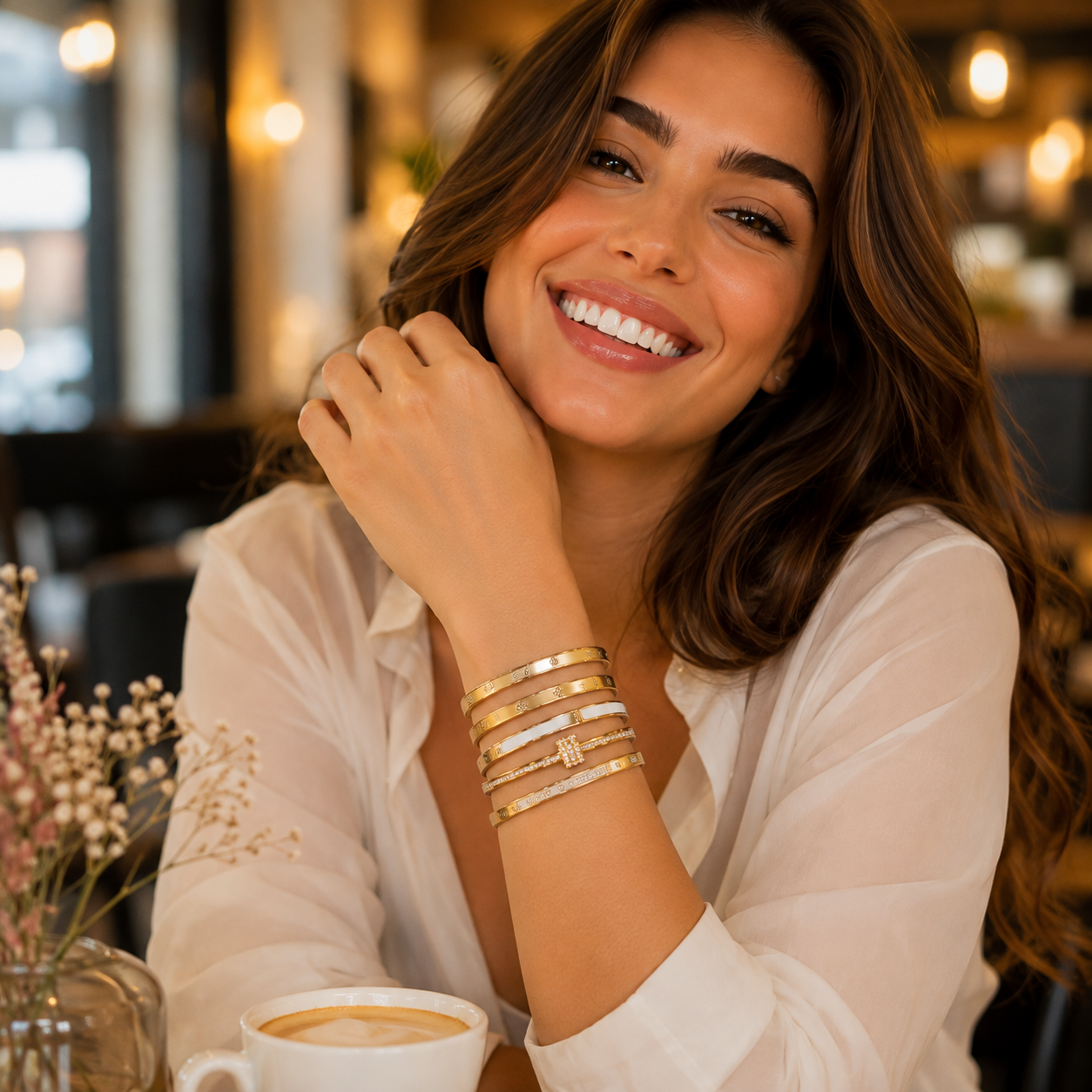 Bracelet femme fin et léger avec système de fermeture pratique