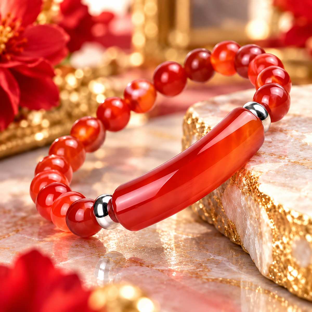 Bracelet élégant en pierre naturelle pour un style authentique.