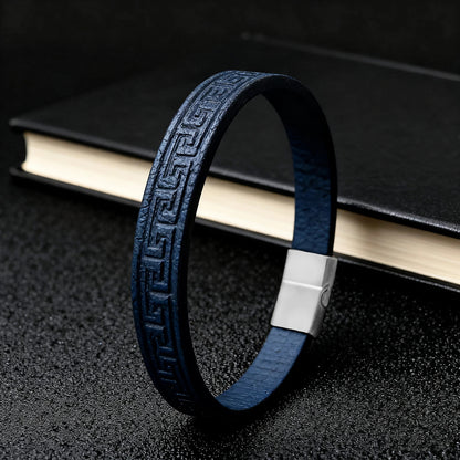 Braceletmagnetiqueencuirveritableconcupourunstylemoderneetunefermetureultrarapide
