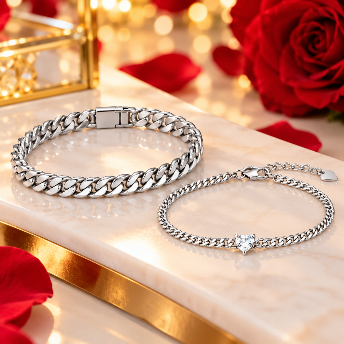 Braceletsargentessurmarbreromantique