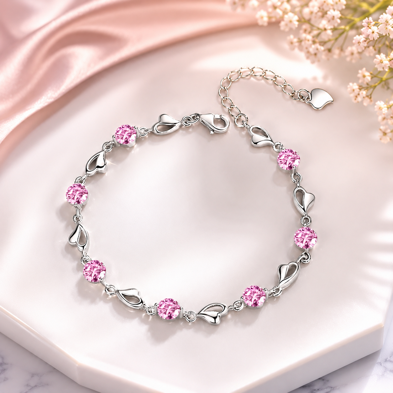 Bracelet femme argent | Élégance Cœur