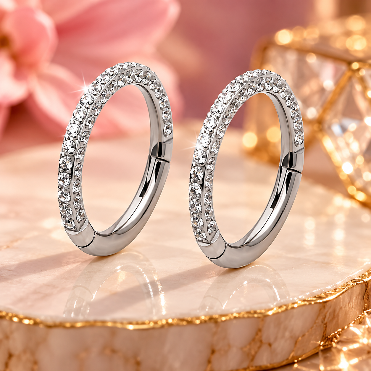 Modèle en titane argenté parfait pour le daith