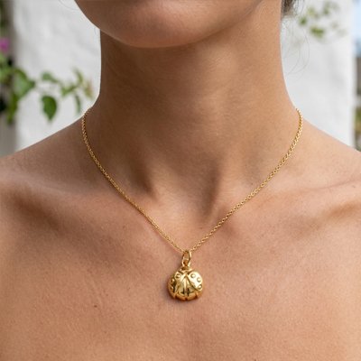 Pendentif femmes rond et élégant sur une chaîne fine