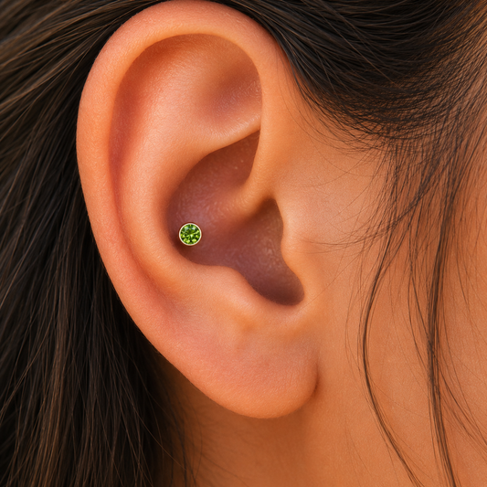 Piercing conch bienfaits certifié GIC avec fermoir sécurisé push-back