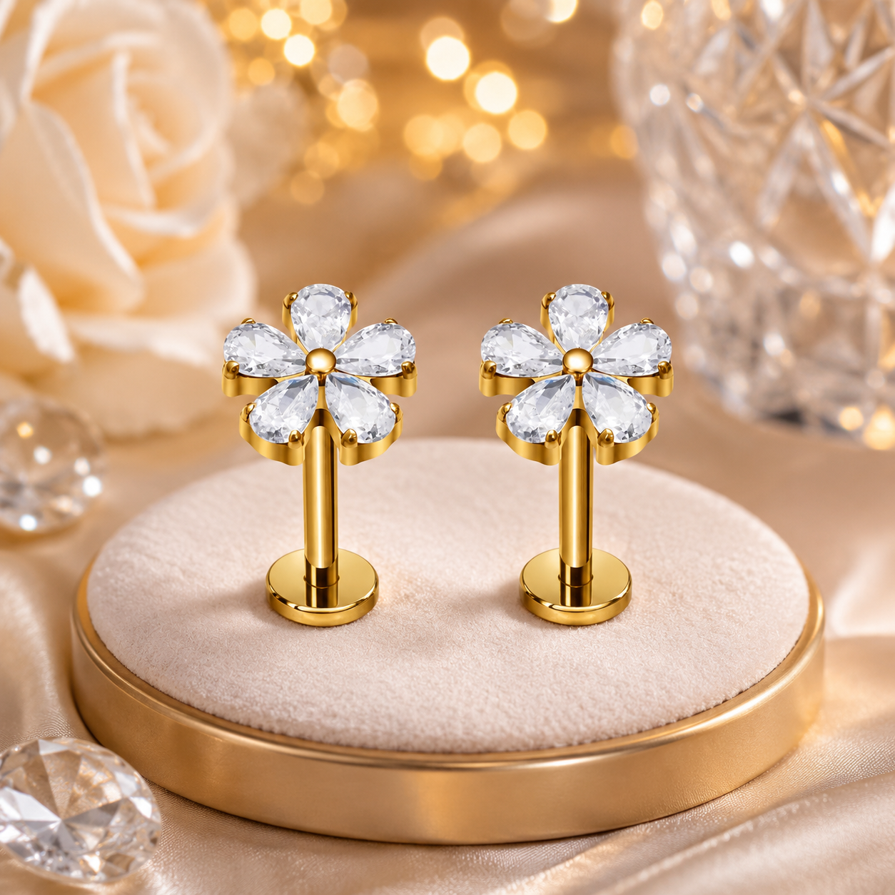 Piercing conch fleur en titane au meilleur conch piercing prix.