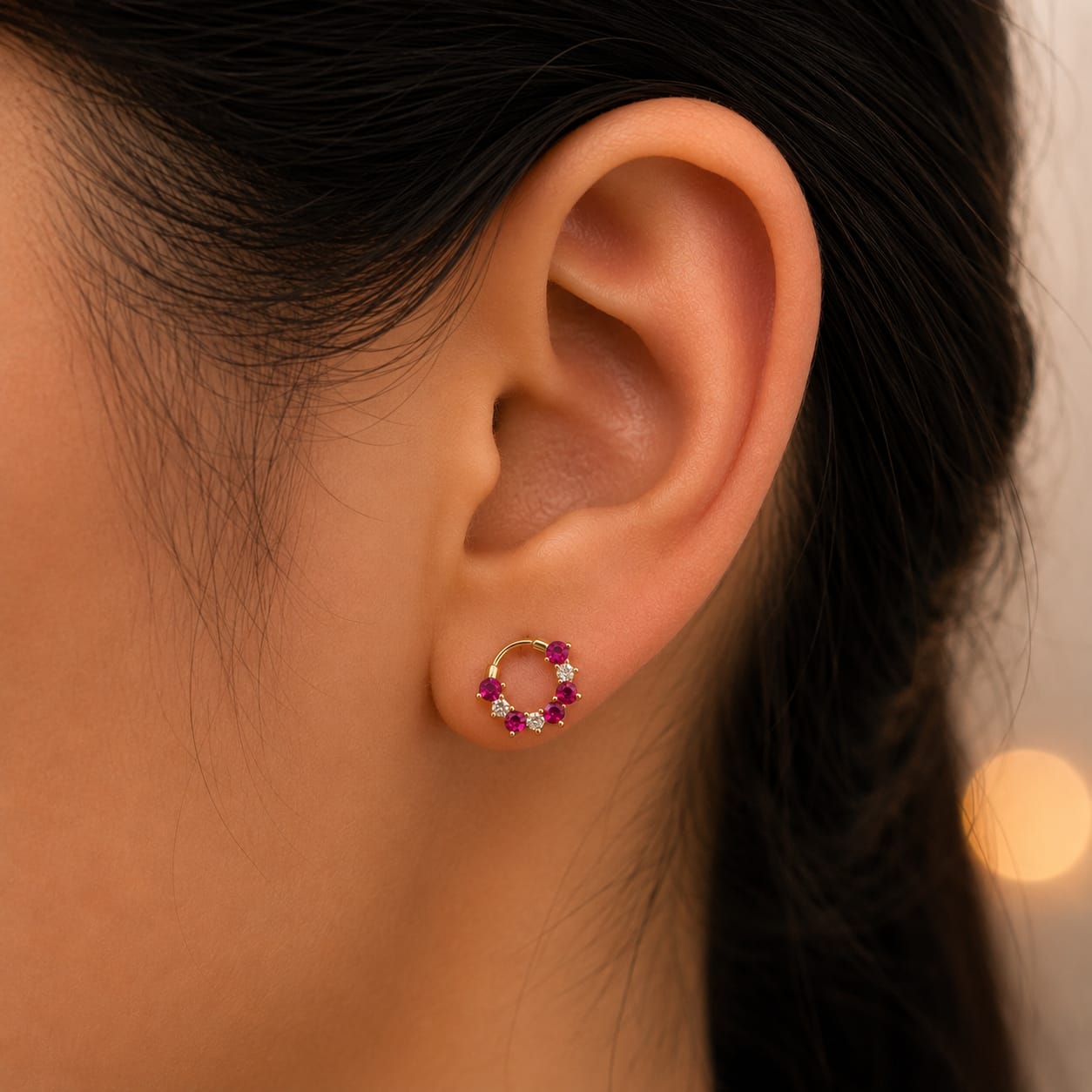 Piercing conch signification en titane hypoallergénique raffiné