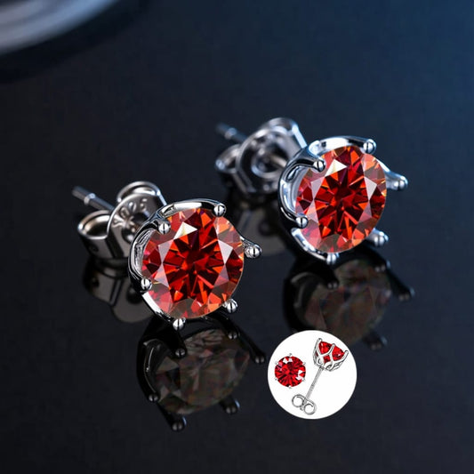 Piercing femme oreille en moissanite brillante et argent sterling.