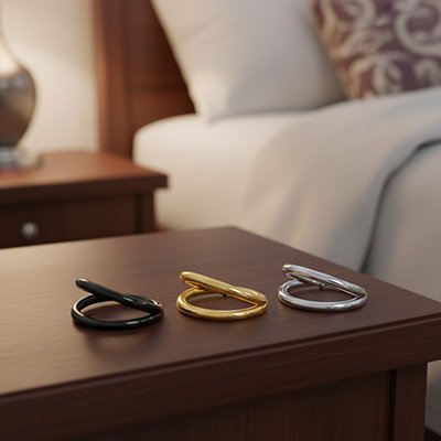 Piercing le nez double anneau minimaliste en métal hypoallergénique