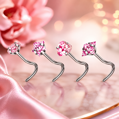 Piercing nez acier chirurgical motif étoile couleur AB multicolore