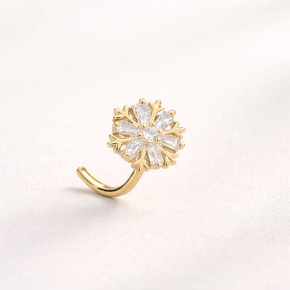 Piercing nez anneau doré en forme de U sans perforation.