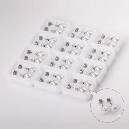 Set de 12 paires de boucles d'oreilles colorées et perles