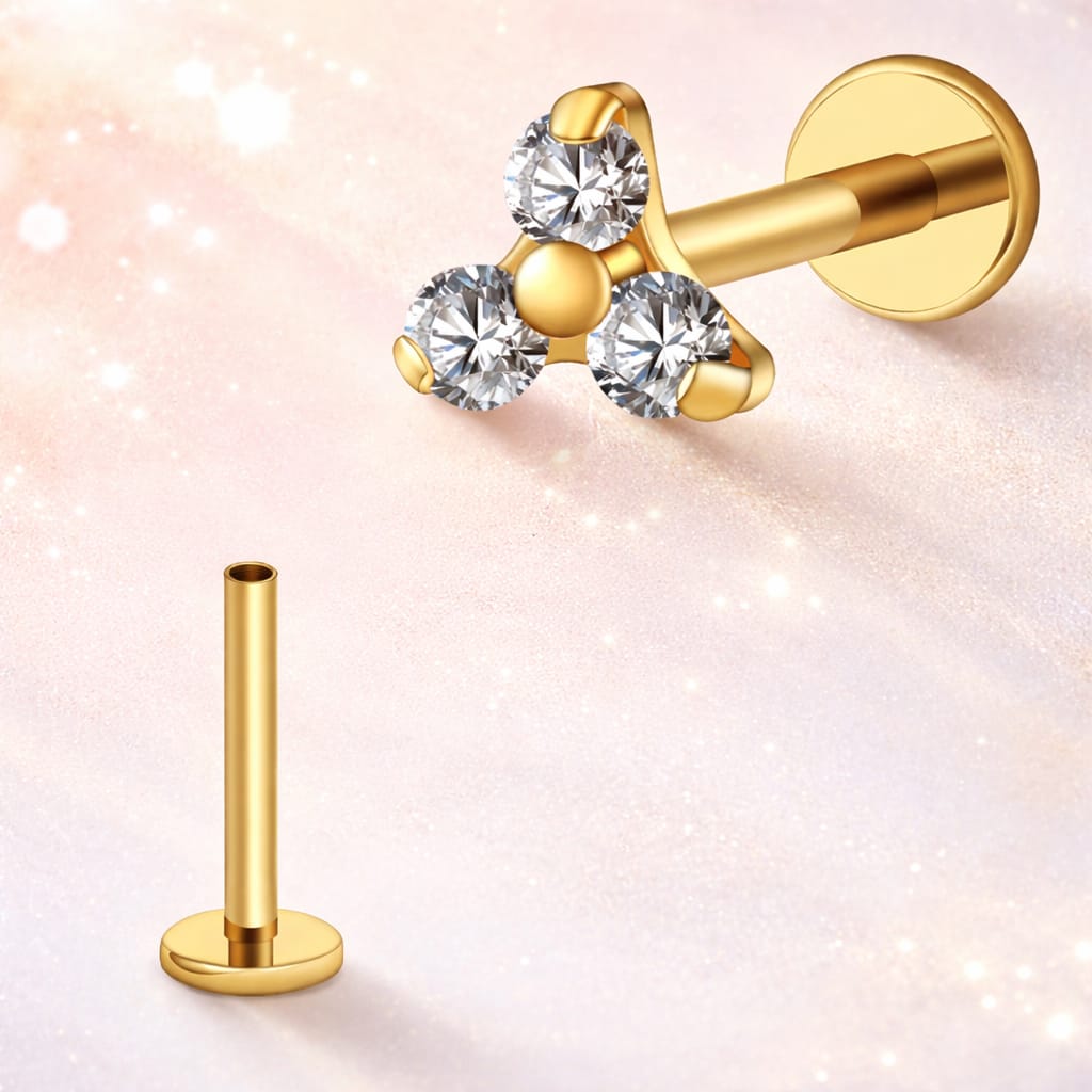 piercing helix | Triple Fleur Titane