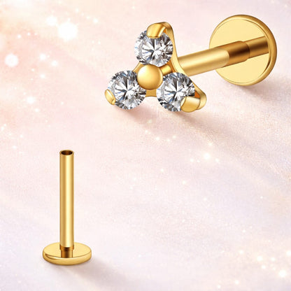 piercing helix | Triple Fleur Titane