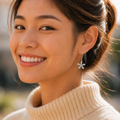 daith piercing luxe argent avec éclat longue durée